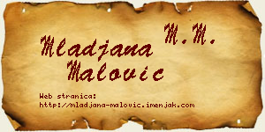 Mlađana Malović vizit kartica
